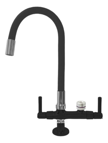 Torneira Bancada Maq Lava Louça 3/4 2143 C80 Corpo Preto T P Acabamento Fosco