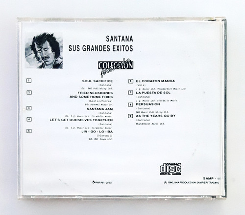 Imagen 3 de 5 de Cd Carlos Santana Coleccion Privada Exitos Como Nuevo