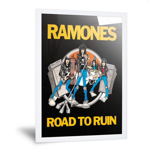 Cuadros Remeras The Ramones Road To Ruin Enmarcado 35x50cm