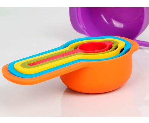 Set De 6 Cucharas Tazas Medidoras De Colores
