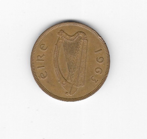 Ltc375. Monedon De 1 Penny De Irlanda De 1963.