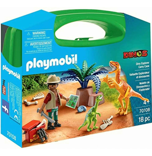 Playmobil Maletín De Transporte De Dino Explorador L