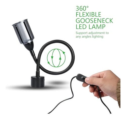 Led Luz Flexible Con Cuello De Ganso Magnético, 12w 6500k 1
