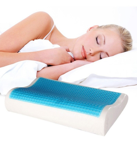 Imagen 1 de 6 de Almohada Viscoelastica Memory Foam Con Gel Grande + Funda