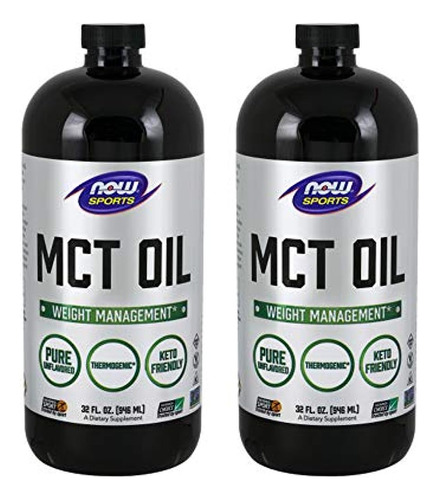 Now Foods Mct Oil, 32 Oz (paquete De 2) (el Empaque Puede Va