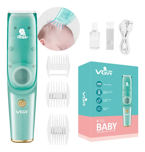 Máquina Cortar Pelo Patillera Bebés Niños Vgr V-151 Cerámica