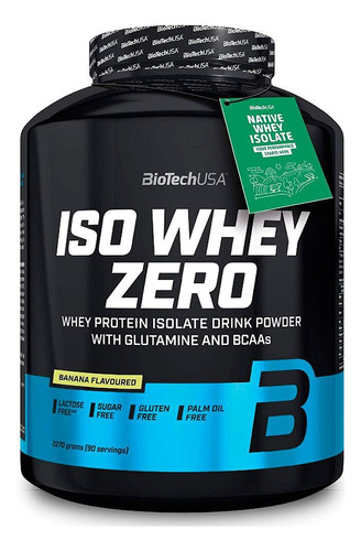 Iso Whey Zero Biotech Proteinas Sabor Banana 5lb Enviogratis