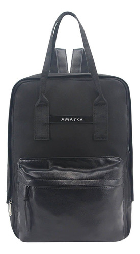 Mochila Urbana Amayra Mochila Amayra Pu 67c2387 Color Negro 23871 Diseño Combinado