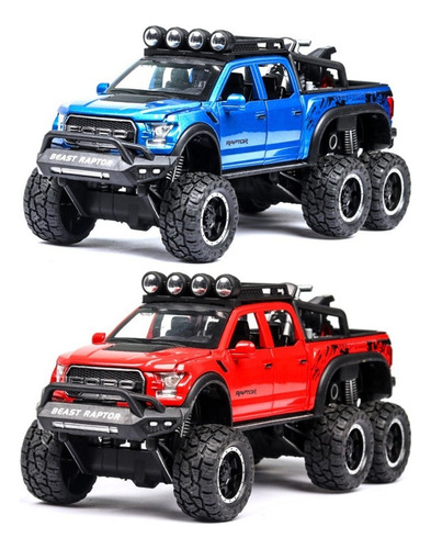 Ford Raptor F150 Miniatura Metal Autos Juego 2 Piezas 1/28