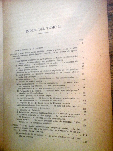Pla, J. Historia De La Segunda República Española .tomo Ii (Usado)