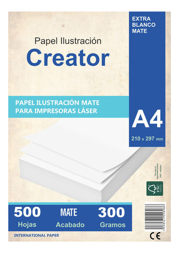 Papel Ilustración 300 Gr A4 Resma 500 Hojas Tarjetas Candy