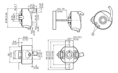 Encoder Incremental Sick 24vdc Eixo 5/8 Inox Ip65 M12 8 Pin