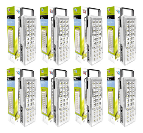 Pack X 8 Luces Luz De Emergencia 30 Leds Slt 15hrs Autono