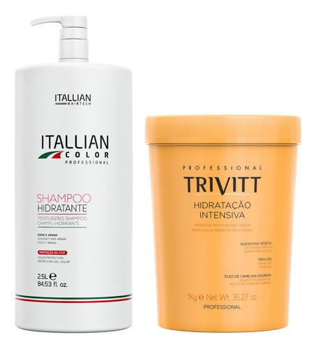 Shampoo Hidratante Lavatório Itallian Color 2,5l + Mascara