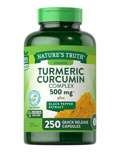 Turmeric Curcumia 500mg Natures Truth 250 Capsulas