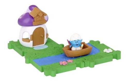 Pitufos 2 Micro Figura Starter Pack: Poeta Smurf House.