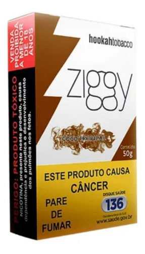 Essência Ziggy - Coco Tropical 50 Gr Pack Com 10un Novidade