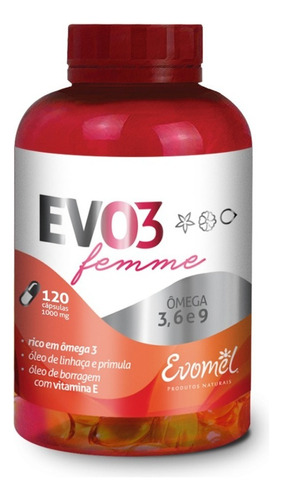 Ômega3 Mulher 120 Cáps 1000mg Prímula Linhaça Borragem Vit E Sabor Neutro