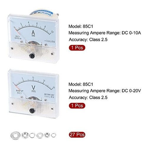 Amperimetro Corriente Panel Analogico Cc 0 10 Medidor 20