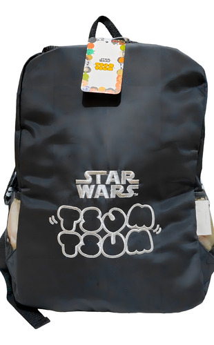Mochila Escolar Star Wars Soldado Asalto Tsum Tsum Niños Color Negro Diseño De La Tela Lisa