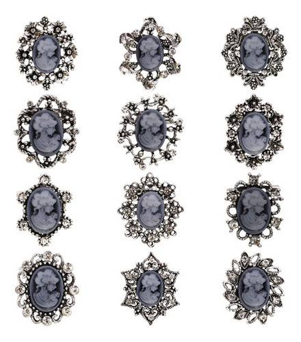 (s) For Broche De Camafeo Victoriano Vintage Con Flores De