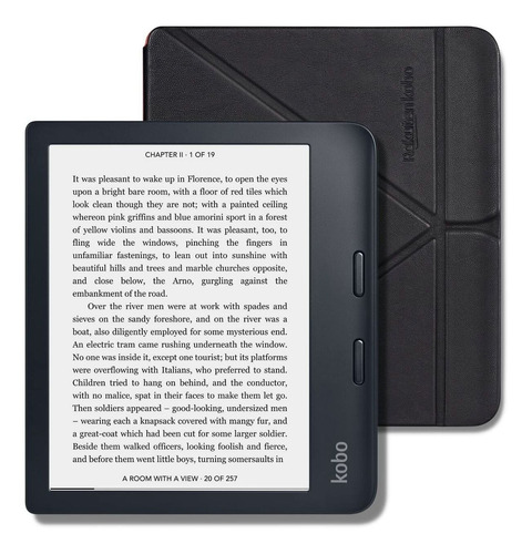 Set De Lector Electrónico Kobo Libra 2 Con Funda Negra