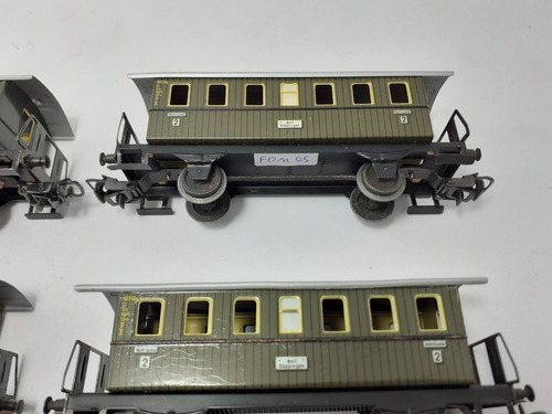 Imagen 3 de 10 de Nico 6 Antiguos Coches Pasajeros Marklin Metal H0 (fpm 05)