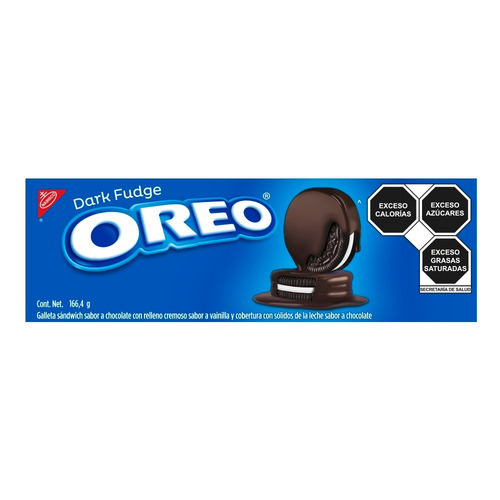 Galleta Oreo Dark Fudge De Chocolate Y Vainilla 166.4 gr