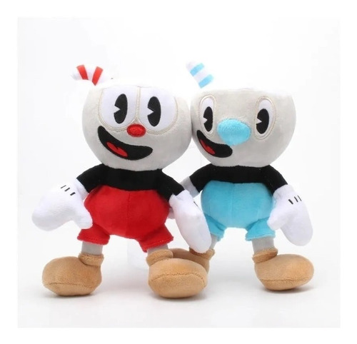 Set Peluches Cuphead Y Mugman 25cm Niños Felpa Envio Gratis!