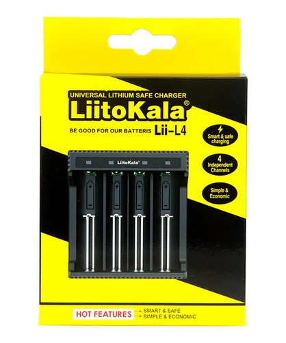 1 Liitokala L4 Cargador De Baterias 4 Puertos Aa 18650 20700