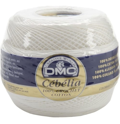 Dmc Cebelia Crochet Cotton Talla 20, Blanco
