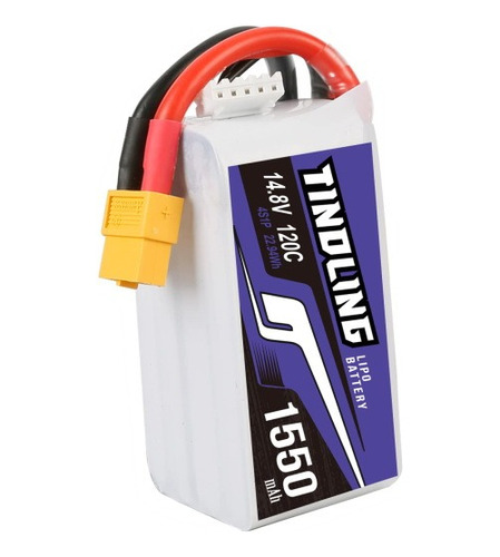 Bateria Tindling Lipo 14.8v 4s 1550mah 120c Rc Traxxas Drone