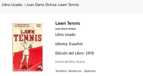 Juan Dario Ochoa: Lawn Tennis