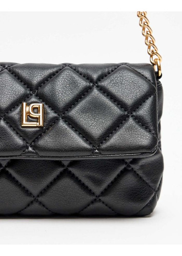 Bolsa Shoulder Com Matelassê Lança Perfume Cor Preto