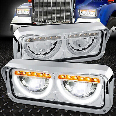 [dual Led Drl+signal]for 81-19 Peterbilt Western Star Ch Zzf