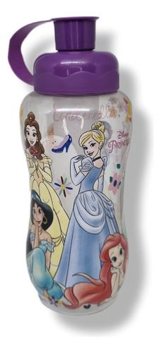 Garrafa Squeeze C/ Tubo Térmico Infantil Princesas Disney