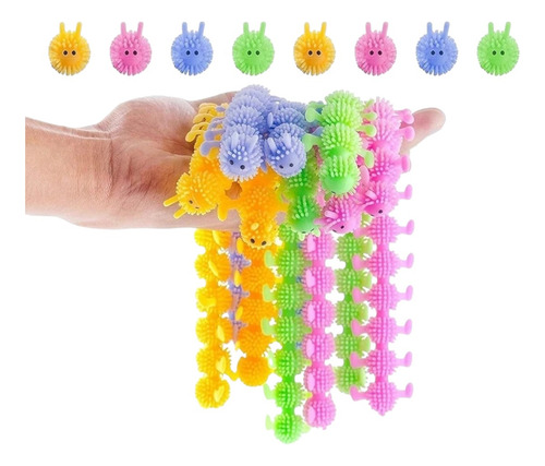 45 Pzs Juguete Gusano Antiestres Squishy