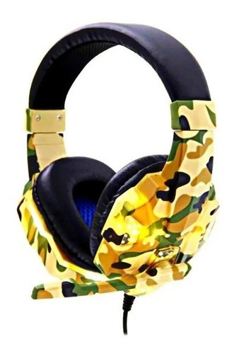 Auriculares Gamer Ps4 Con Microfono Para Pc Camuflado Luces