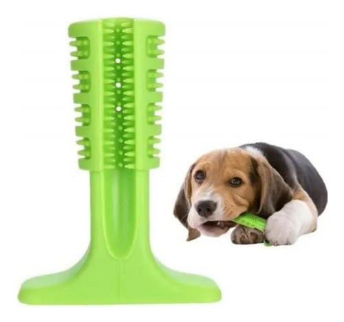 Escova Dentatal Canina Massageador Verde Para Dogs