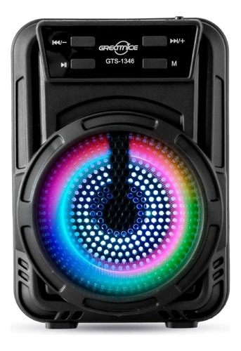 Parlante Portátil Suono Ayv0203 Bluetooth Radio Fm Usb Color Negro