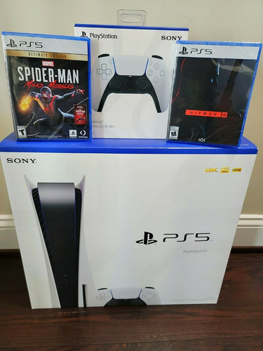 Imagen 1 de 1 de New Sony Playstation 5 Ps5 Disc Console Bundle + Spiderman