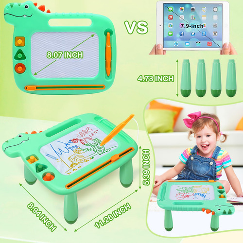 Tablero Magnético De Dibujo Magna Dinosaurio Para Niños 2-3