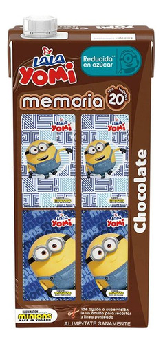 Leche Lala Yomi Sabor Choholate 1 L. 24 Pzs.