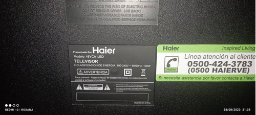 Repuesto Televisor Haier 48¨pantalla Operativa Placa Dañada