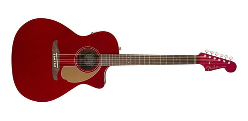 Imagen 2 de 5 de Guitarra electroacústica Fender California Newporter Player candy apple red