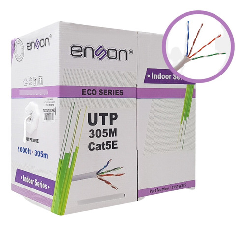 Cable Utp Cat5e Enson 12251w305 Blanco Eco 305mts