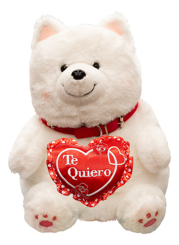 De San Valentin Peluche Perrito Con Corazon Te Amo Color Te Quiero Rojo
