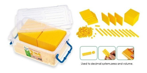 Bloque Multibase - Base 10 Conectable Amarillo
