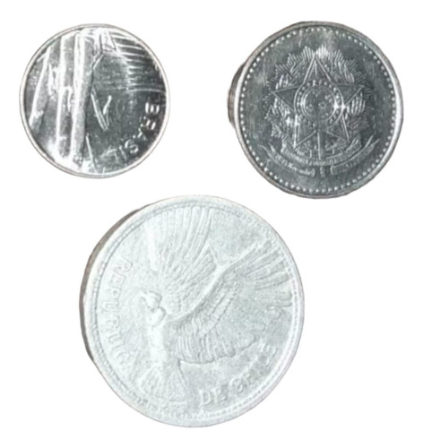 1 Cruzeiro + 1 Cruzado + 10 Pesos Chilenos