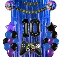 Comprar Combo Deco Globos Fortnite + 2 Numeros+ Latex + Feliz Cumple